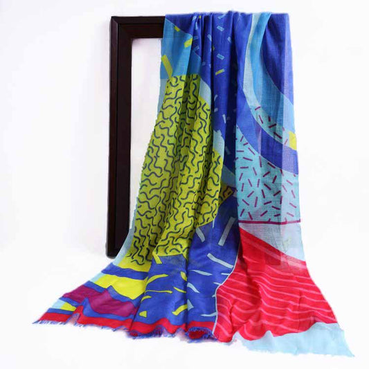 Geometric Modal Silk Designer Scarf
