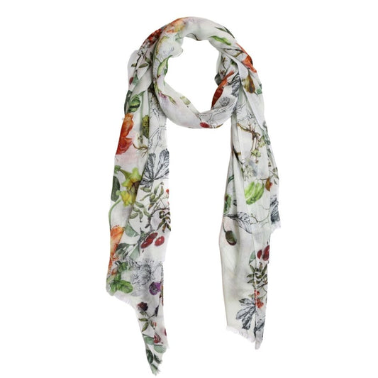 Floral Print Modal Silk Designer Scarf