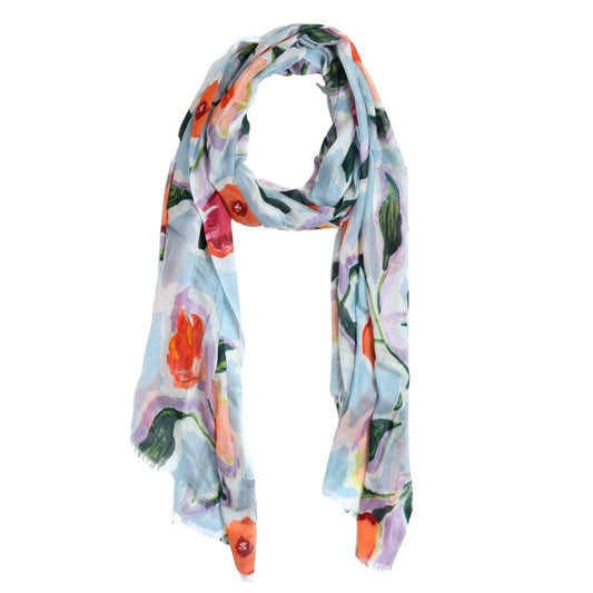 Floral Modal Silk Designer Scarf