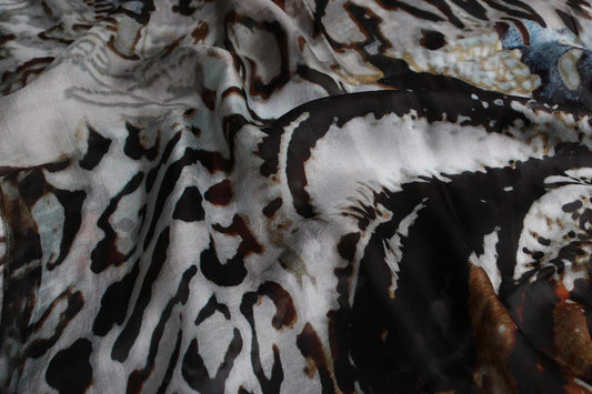 Animal Fine Merino Silk Designer Scarf